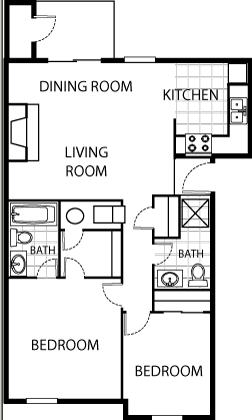 2BR/2BA - Bridgeport Apartments