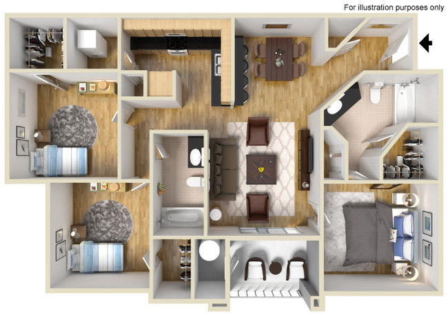 Floorplan - Mandalay Apartment Homes