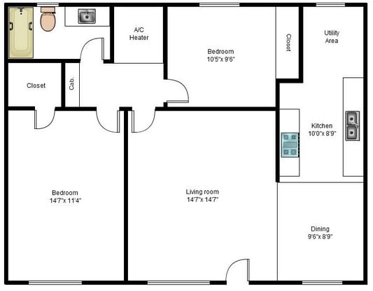 2BR/1BA - Las Verandes Apartments