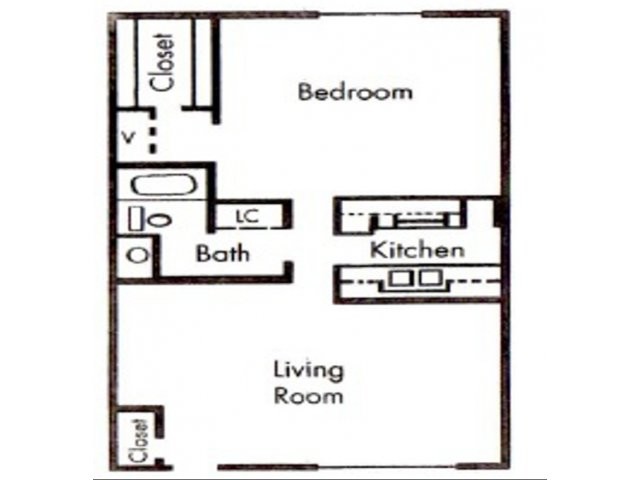 Floorplan - London Square Apartments