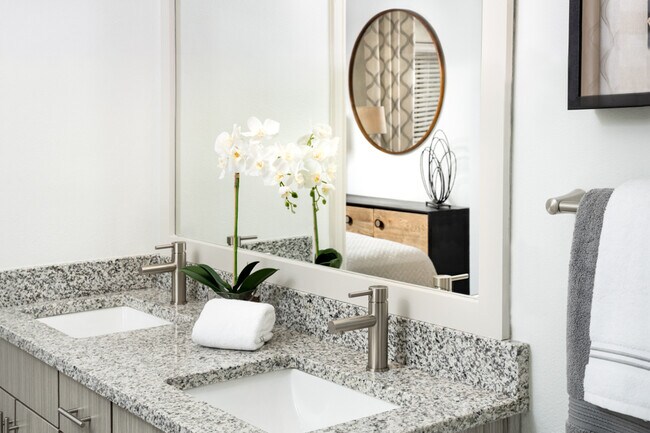 Granite countertops and brushed nickel hardware - Settlers Ridge Apartments