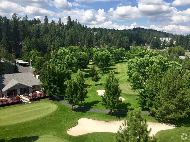 Clubhouse aerial - Pasadena Ridge Golf Course Apartments