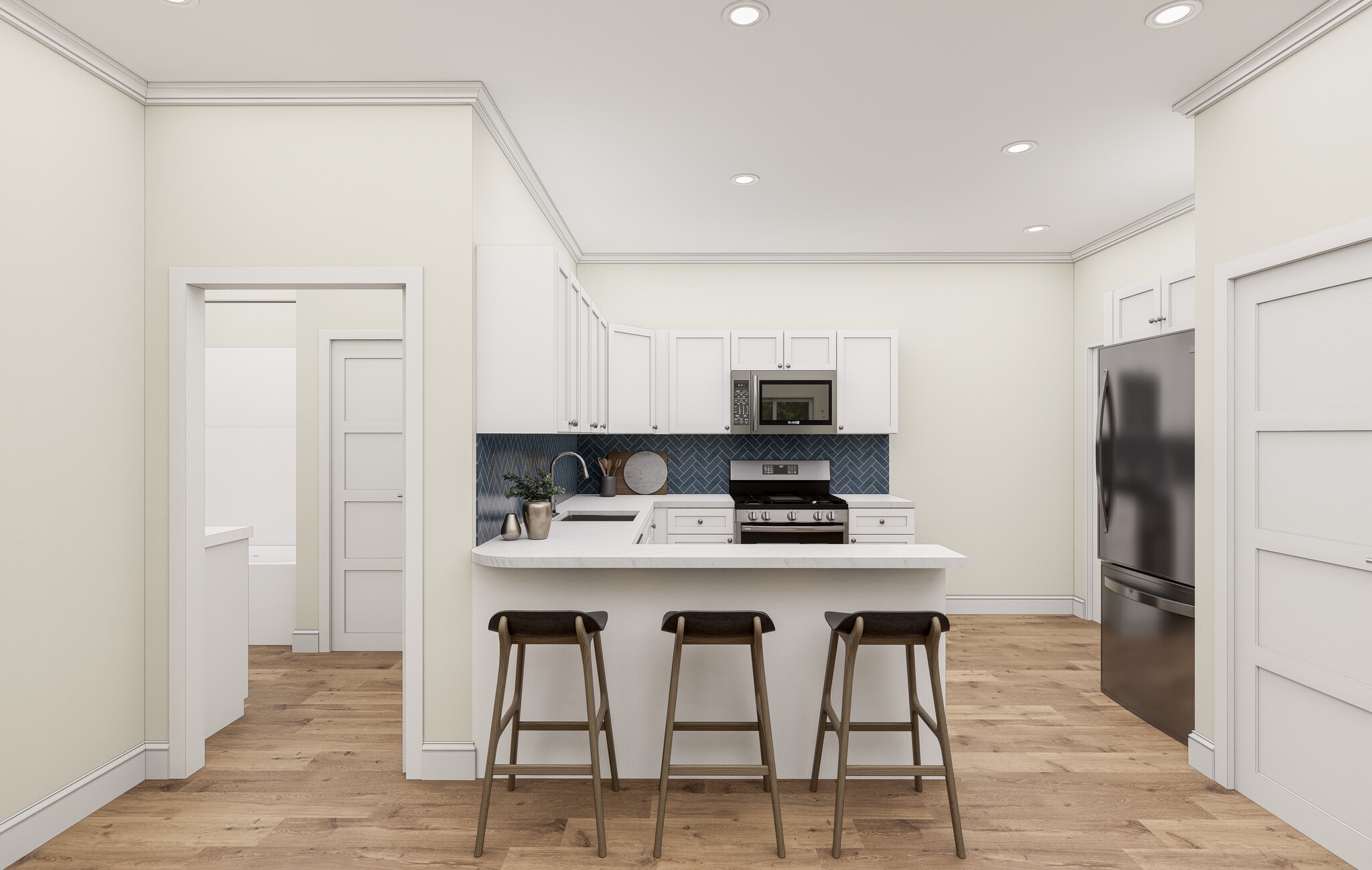 1 Bedroom Kitchen - Mineral Lofts