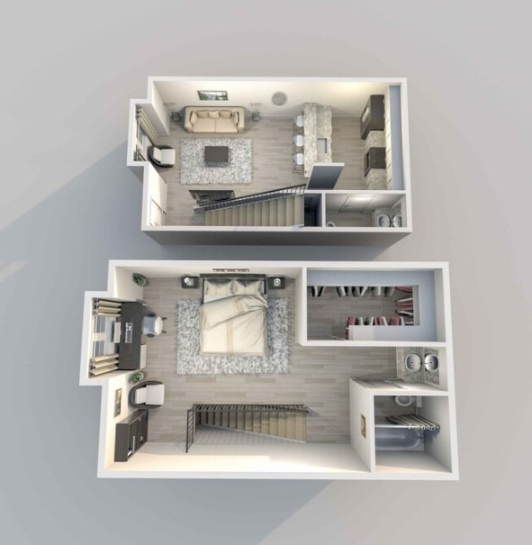 A4 1X1.5 Loft 736sf - Legacy at Westchase