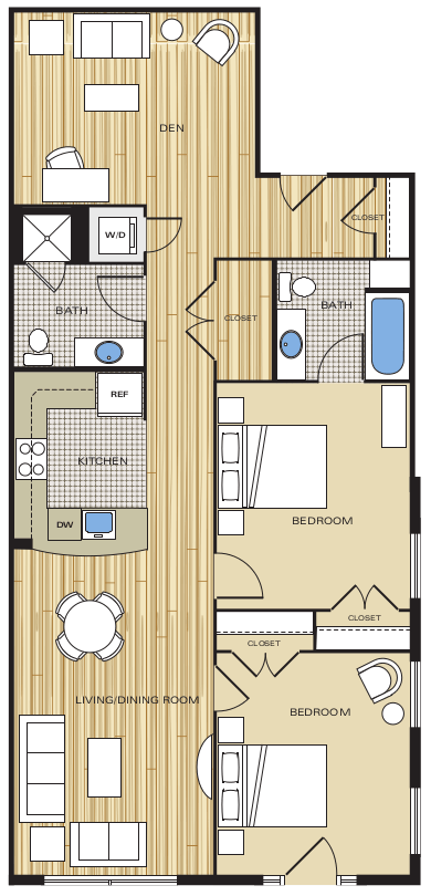 Floorplan - Clayborne Apartments