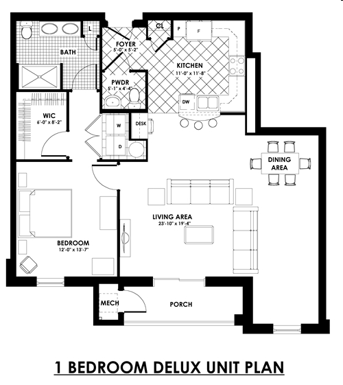 1BR/1.5BA - The Helm