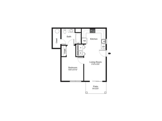 Oaktree One Bedroom Emerald - OakTree Apartments