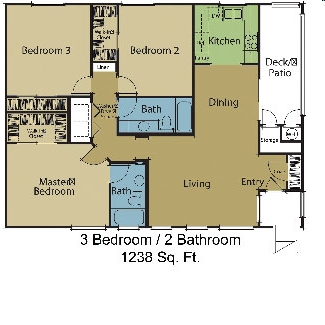 3BR/2BA - Village Crossing Apartments