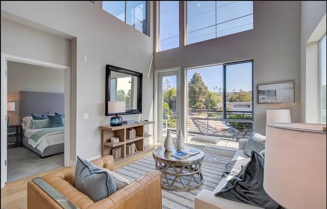 Living Room with 18 foot ceilings - 1920 S Pacific Coast Hwy