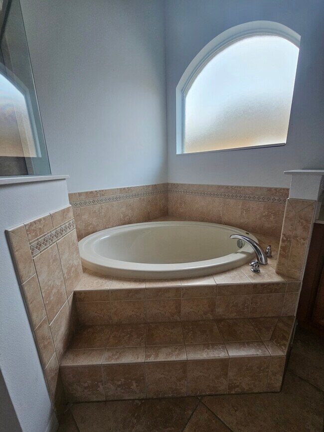Large tub with great natural sunlight in master suite bathroom. (2nd bathtub in the house) - 3615 Soft Breeze Cir