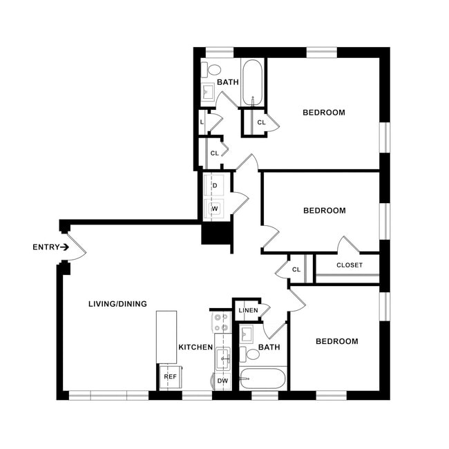 Floorplan - Carver Terrace Apartments