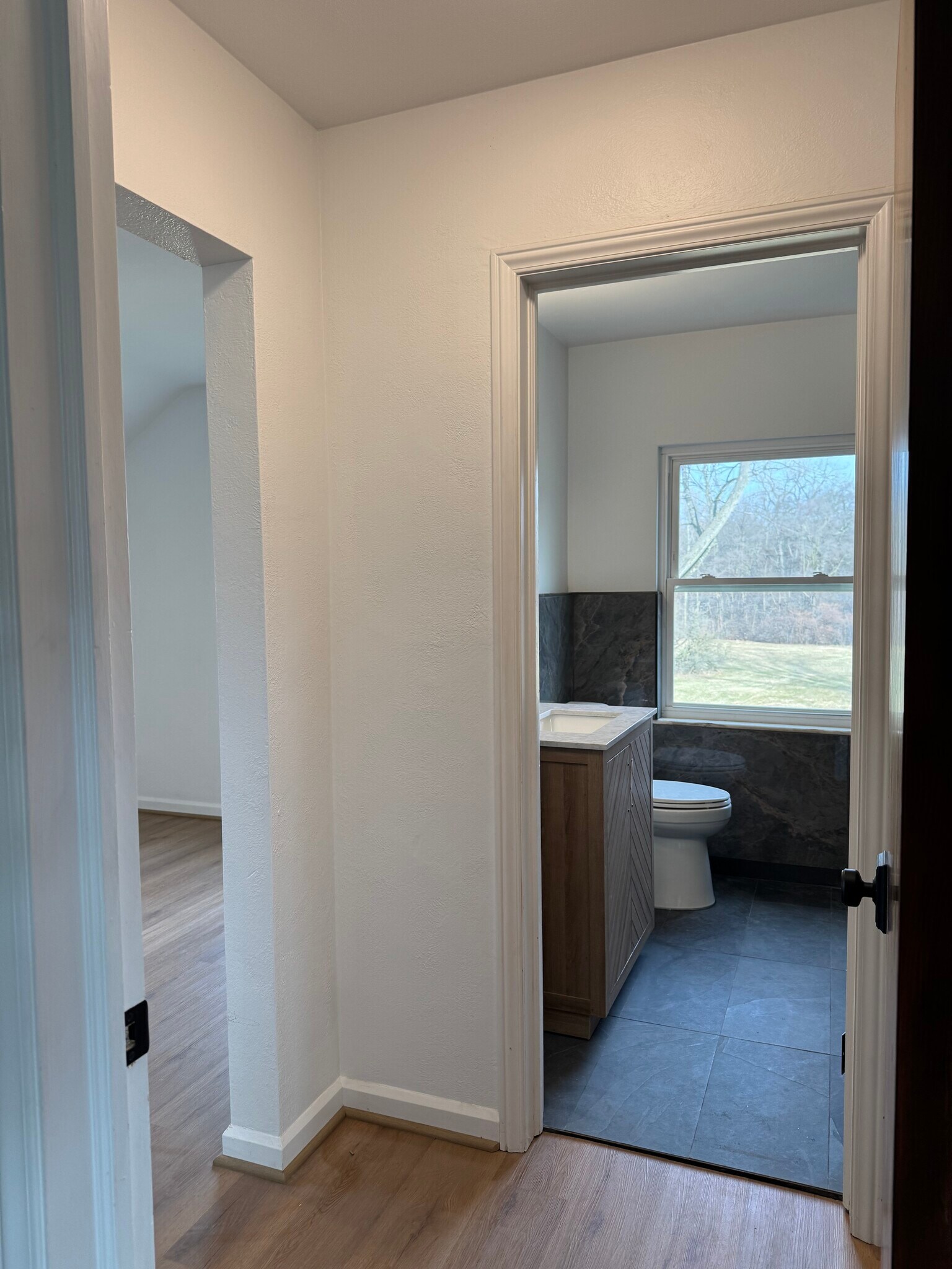 Hall to Renovated Bath and Spacious Bedroom - 2237 Evergreen Rd