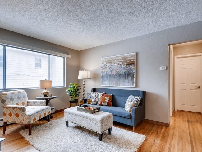 Model Living Room - Whittier Flats - 3121 Pleasant Ave