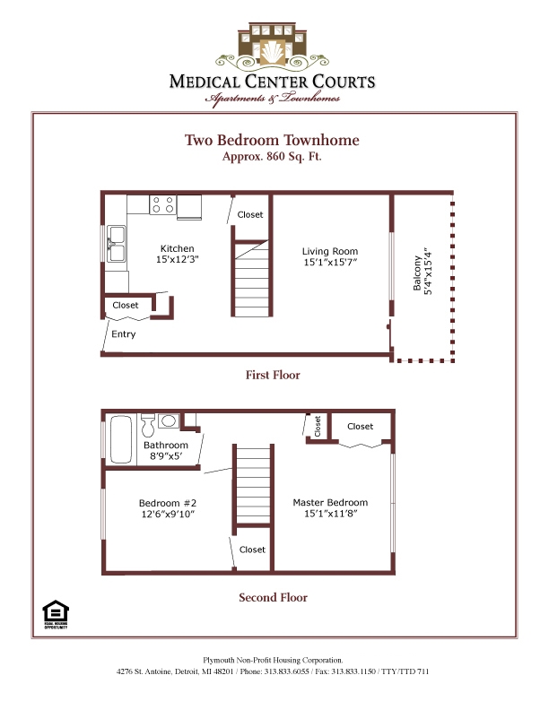 2BR/1BA - Medical Center Courts