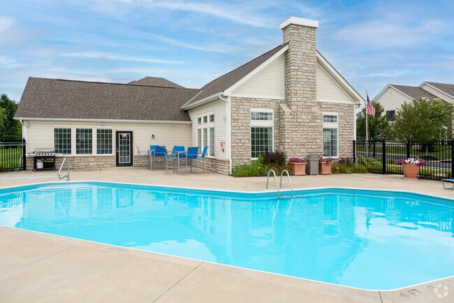 Sparkling Pool with Sundeck - Carson Farms
