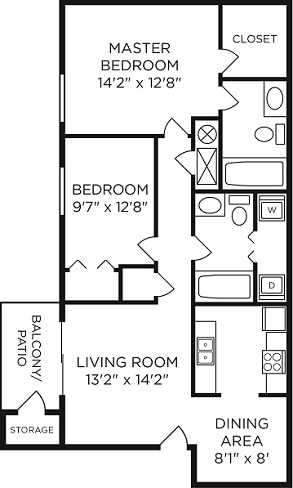 Floorplan - Hilltop Apartments