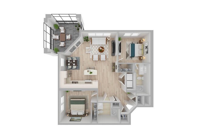 2 Bedroom | 2 Bath | 1022 SF - Vantage on Hillsborough - Phase II