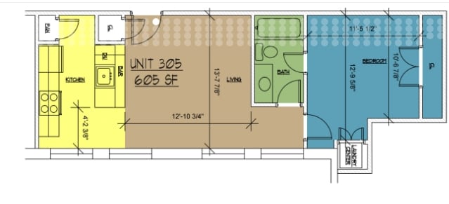 Floorplan - 8th and Main - All Utilities Included