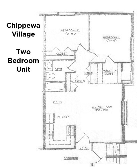 2BR/1BA - Chippewa Village