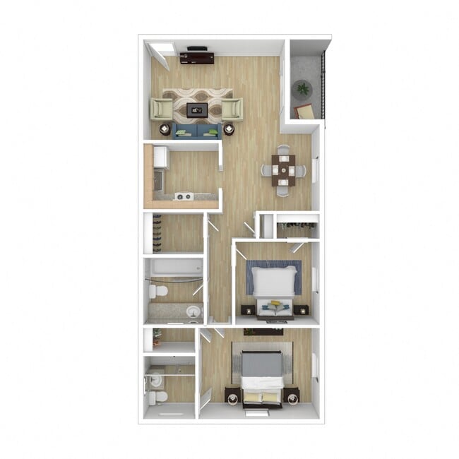 Floorplan - Oak Hollow Apartments