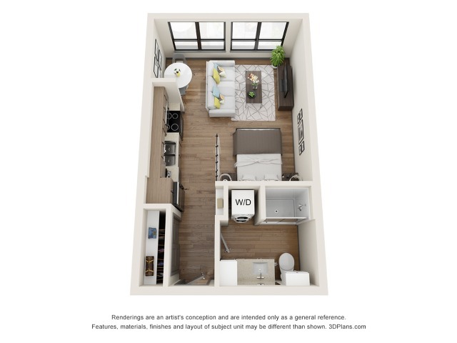 Olive A1.2 Floor Plan - The Vic at Interpose