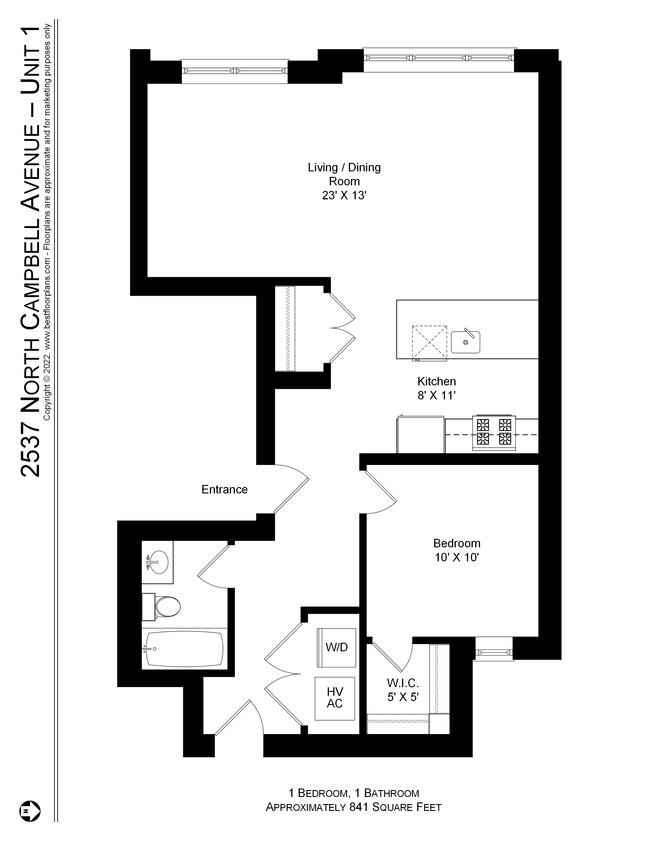 Floorplan - 2535-41 N. Campbell