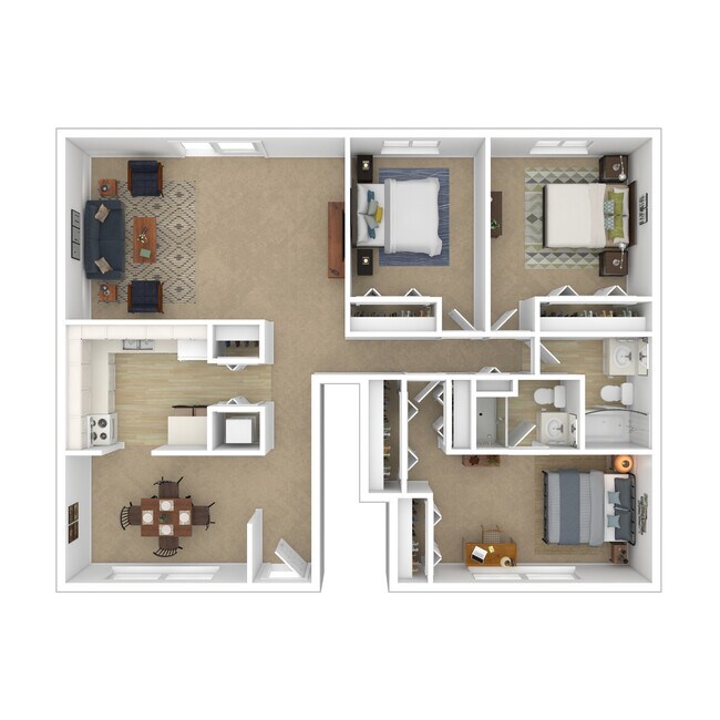 3 Beds | 2 Baths | 1,500 sq ft - Chateau De Ville