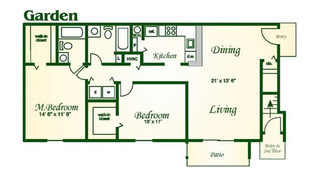 Floorplan - Fords Pointe Apartments and Townhomes