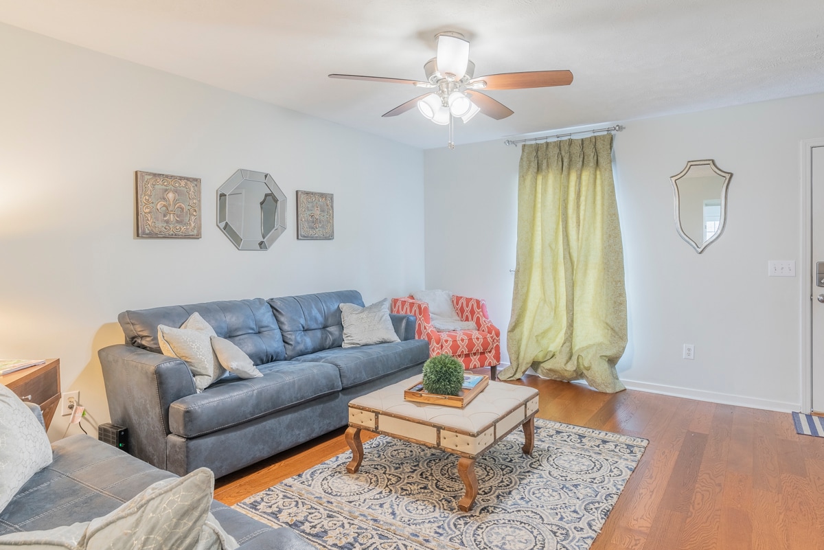 Fully Furnished Living Room - Downstairs - 1255 Louisville St