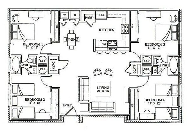 Building Photo - 4X2 West Campus Condo Under $900 Per Bedroom