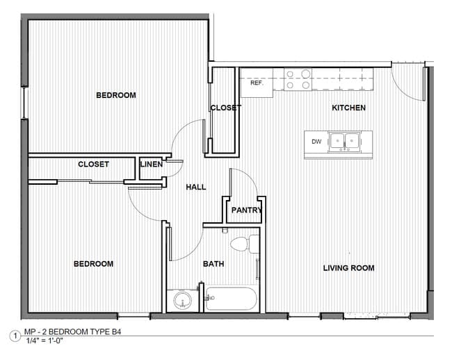 Two Bedroom - B4 - Felician Villa I - Senior 55+