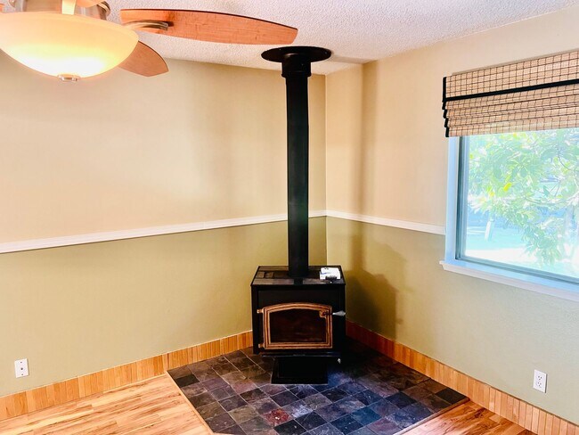 Building Photo - Charming 3BR/1BA w/ 1-car garage, long driveway, fenced yard, wood stove & shed/workshop.