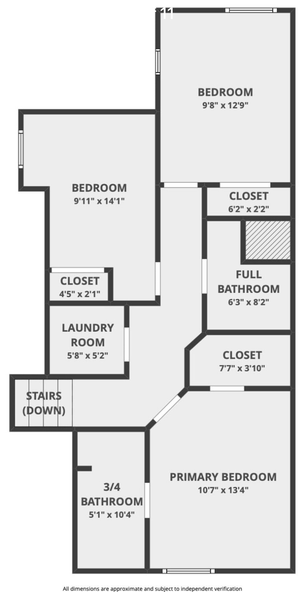 Upper Level Floor Plan - 6104 Burdock Ct