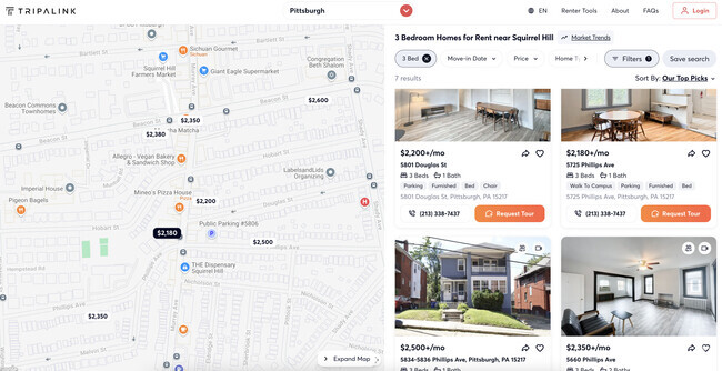 Tripalink Website - 5508 Bartlett St