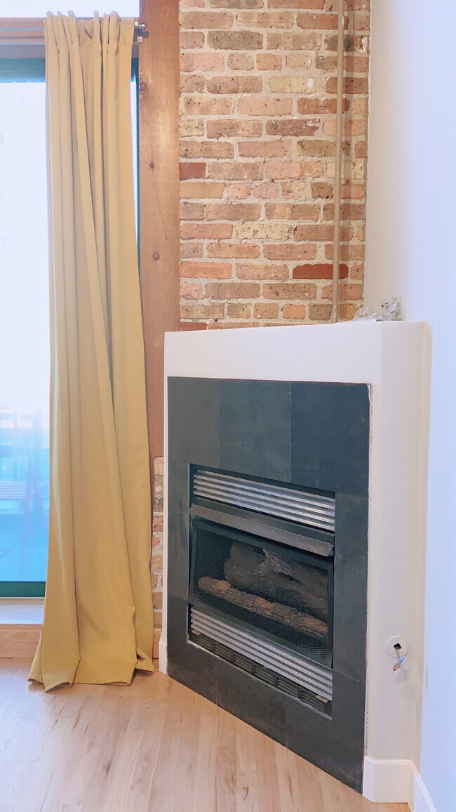 Real indoor ventless fireplace - 1801 S Michigan Ave