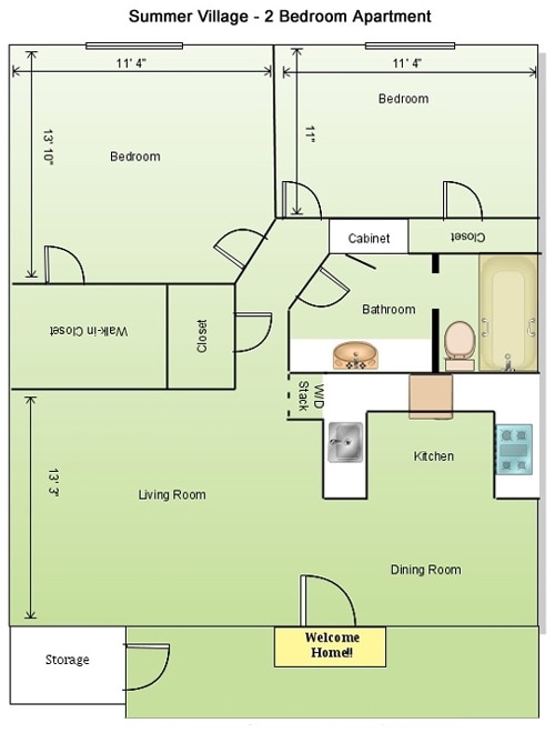 Floorplan - Summer Village Apartments