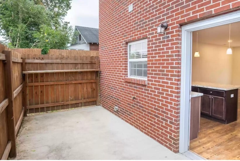 back porch with privacy fence - 270 Trunk St NE