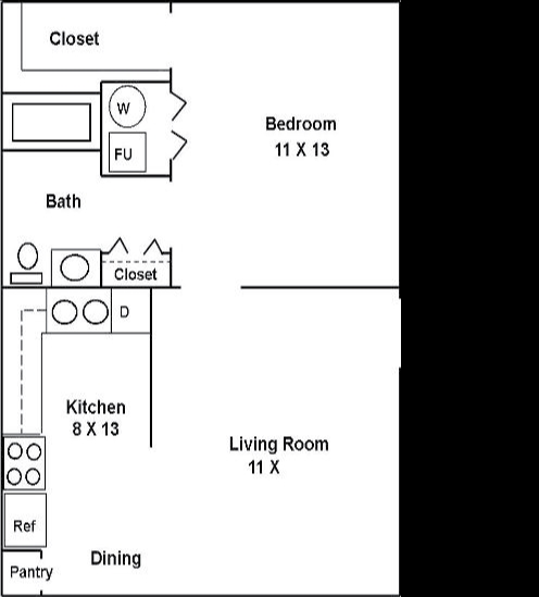 1BR/1BA - Lakewood Apartments