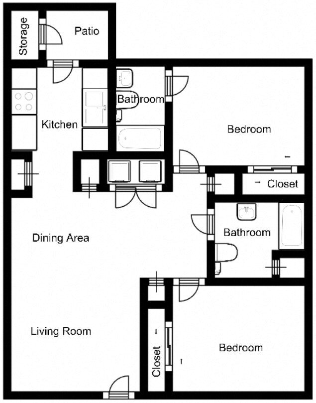 Floorplan - Whispering Sands Townhomes