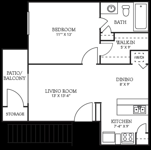 Floorplan - Hillcrest Apartments