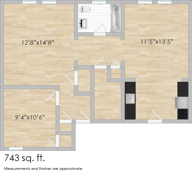 Floorplan - 425-431 N. Humphrey Ave.