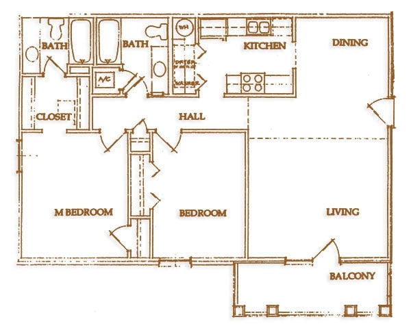 2BR/2BA - Canterbury Apartments