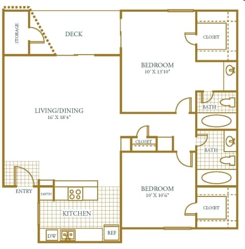 2BR/2BA - Grove at Northwest Hills