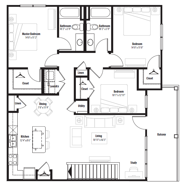 Floorplan - Springs at Egan Drive