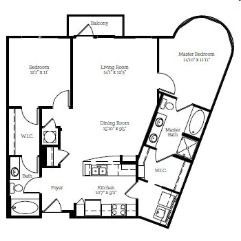 2BR/2BA - Serrano