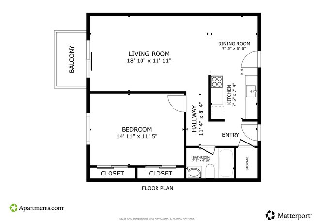 1BR, 1BA - 825SF - 20 Park St