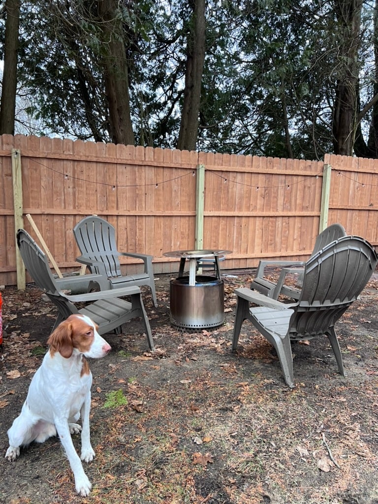 Fire Pit and Plastic Adirondack Chairs - 370A Washington St