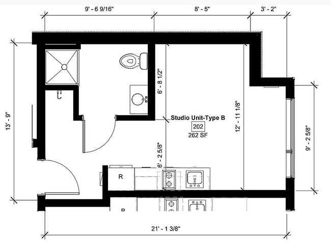 Studio Floor Plan - Koz on Killingsworth