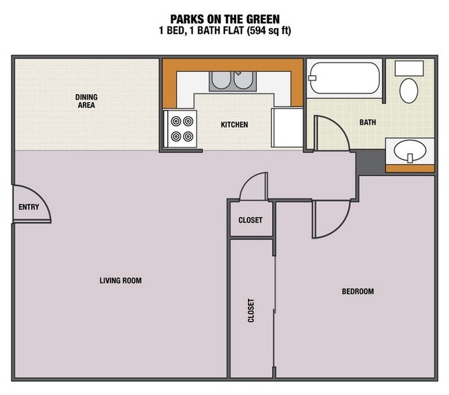1BR/1BA - Parks on the Green Apartments