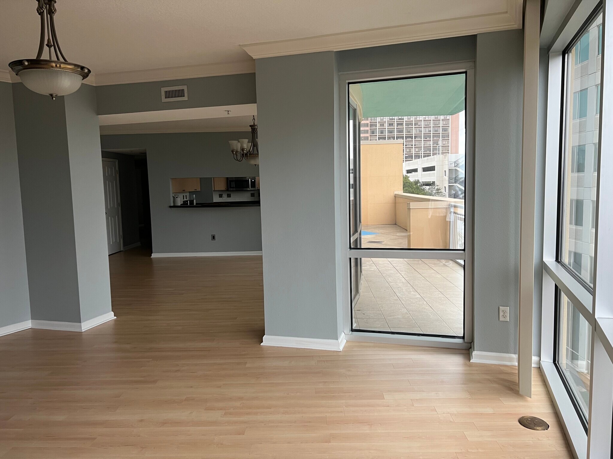 patio looking out from the Living room - 322 E Central